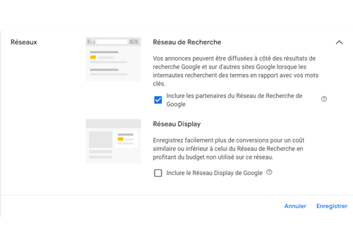 Google Ads Networks et réseau display