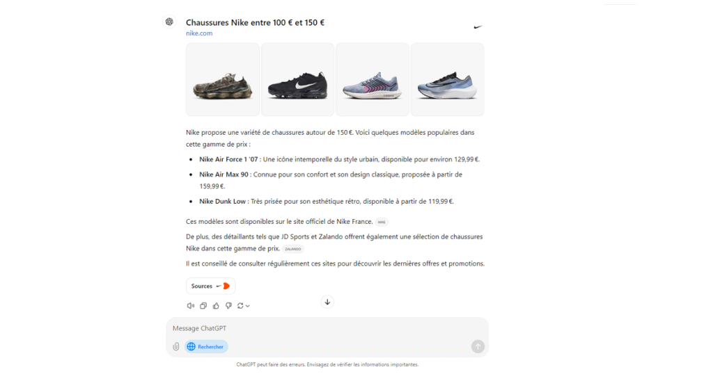 Chatgpt comparateur de prix