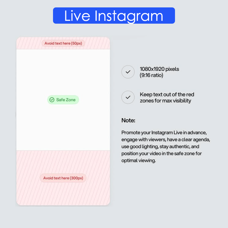 dimensions et specs live Instagram 2025